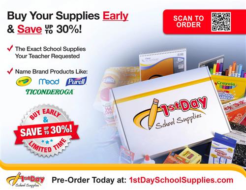 School Supplies Ordering Flyer